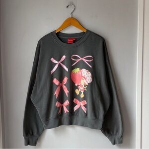 Strawberry Shortcake Sweatshirt Bows Soft Girl Retro